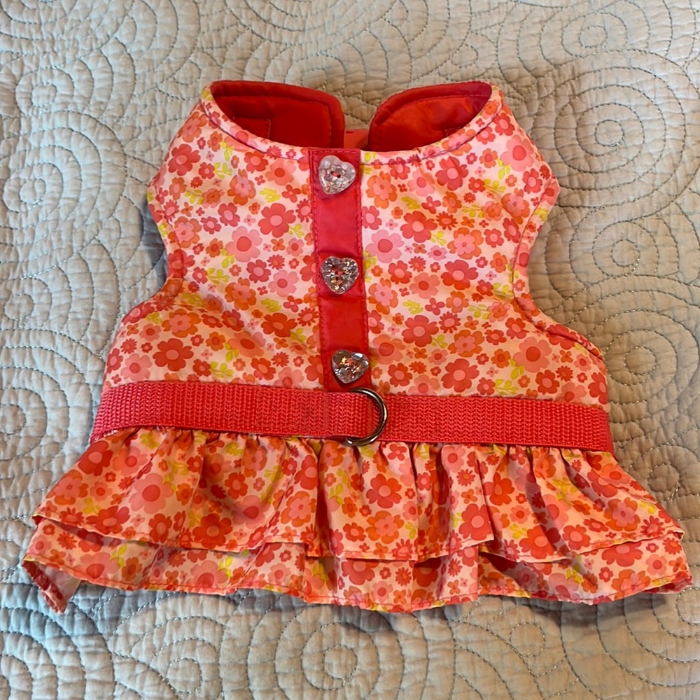 Smoochie Pooch Harness Dress for a small dog
